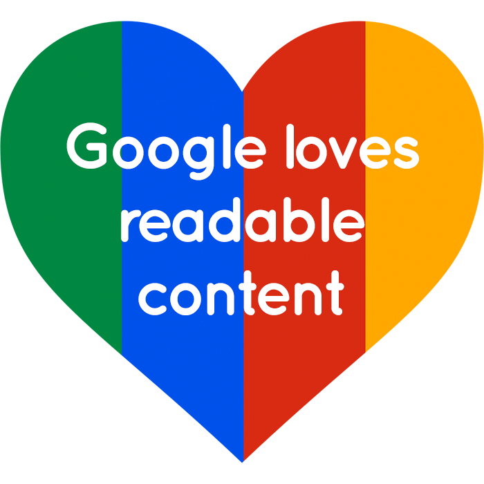 Google loves readable content